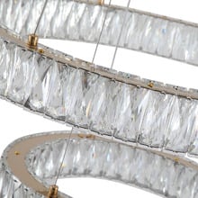 Wesar Iron & Crystal LED 3 Light Pendant